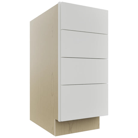 Fabuwood Luxe Frost DB15-4 Base 4 Drawers Cabinet, Front View
