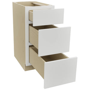 Fabuwood Luxe Frost DB15 Base 3 Drawers Cabinet, Open View