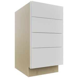 Fabuwood Luxe Frost DB18-4 Base 4 Drawers Cabinet, Front View