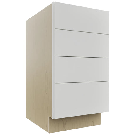 Fabuwood Luxe Frost DB18-4 Base 4 Drawers Cabinet, Front View