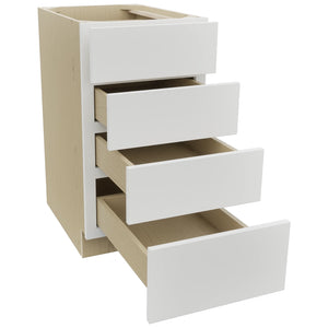 Fabuwood Luxe Frost DB18-4 Base 4 Drawers Cabinet, Open View