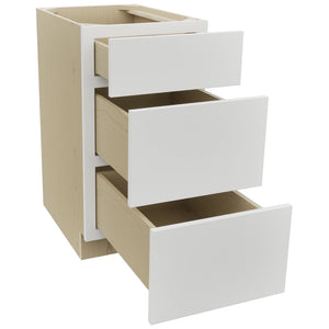 Fabuwood Luxe Frost DB18 Base 3 Drawers Cabinet, Open View