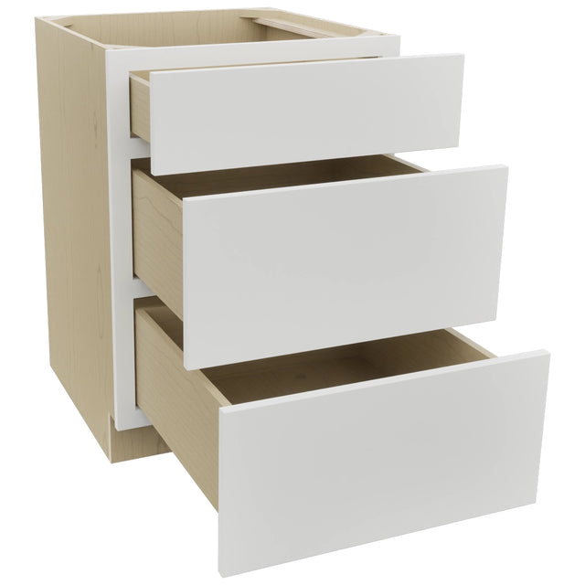 Fabuwood Luxe Frost DB24 Base 3 Drawers Cabinet, Open View