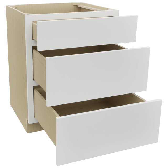 Fabuwood Luxe Frost DB27 Base 3 Drawers Cabinet, Open View