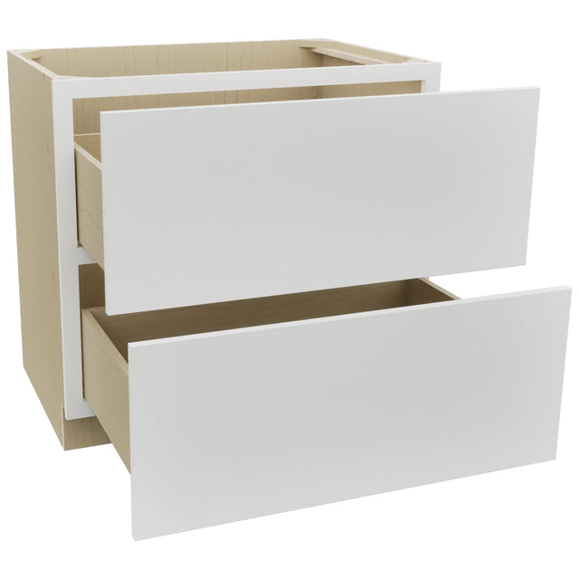 Fabuwood Luxe Frost DB36-2 Base 2 Drawers Cabinet, Open View