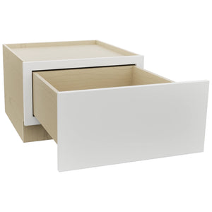 Fabuwood Luxe Frost DBS24 Base Bench Seat Cabinet, Open View