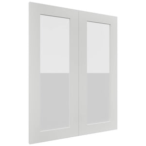 Fabuwood Luxe Frost DS GDW2430 Wall Glass Door, Front View