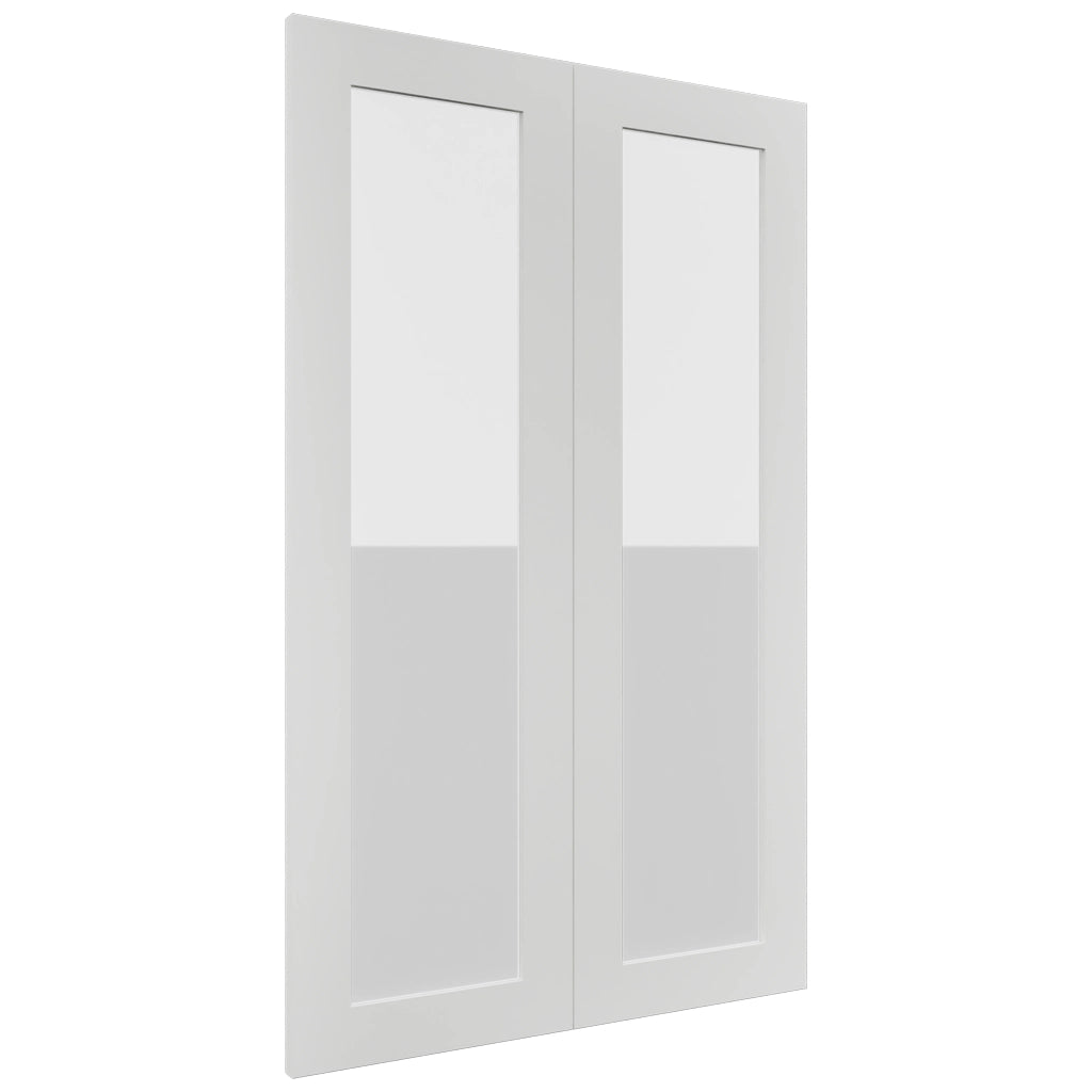 Fabuwood Luxe Frost DS GDW2439 Wall Glass Door, Front View