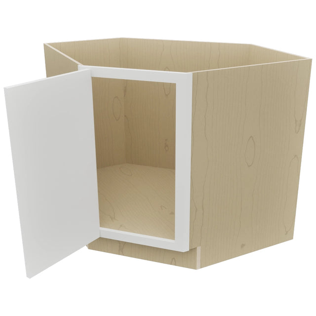 Fabuwood Luxe Frost DSB36FD Base Corner Diagonal Sink Cabinet, Open View