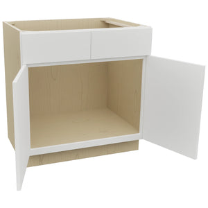 Fabuwood Luxe Frost SB33 Base Sink Cabinet, Open View