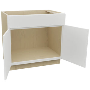 Fabuwood Luxe Frost SB36SDF Base Sink Cabinet, Open View