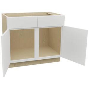 Fabuwood Luxe Frost SB39 Base Sink Cabinet, Open View