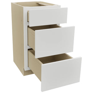 Fabuwood Luxe Frost VDB18-34 Vanity Drawer Cabinet, Open View
