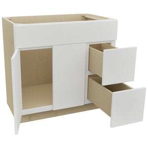 Fabuwood Luxe Frost VSD48 Vanity Combo Cabinet, Open View