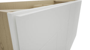 Fabuwood Luxe Frost VSD60DOUBLE Vanity Combo Cabinet, Detail View