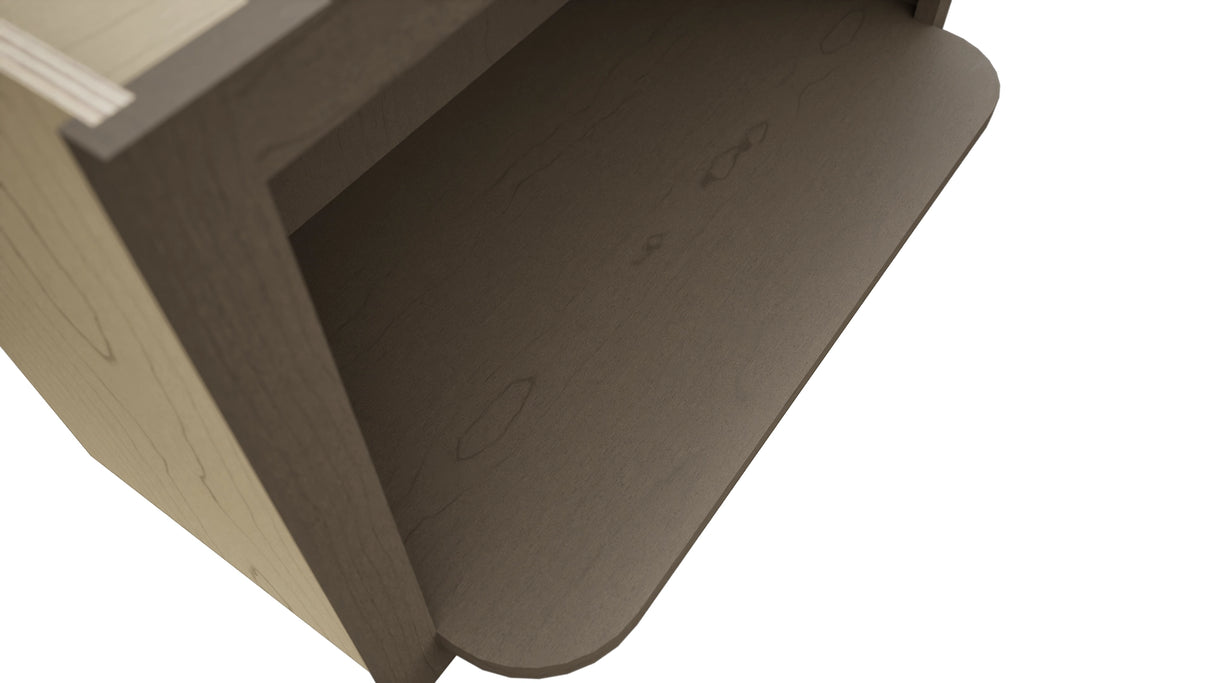 MW3018 ( Wall | Microwave Shelf Cabinet - 3"W X 18"H X 12"D ) | Mocha