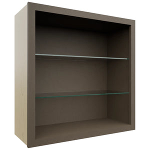 Fabuwood Mocha NDW3030 Wall Standard No Door Cabinet, Front View