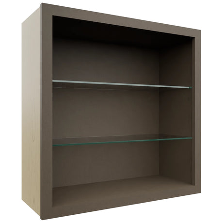 Fabuwood Mocha NDW3030 Wall Standard No Door Cabinet, Front View