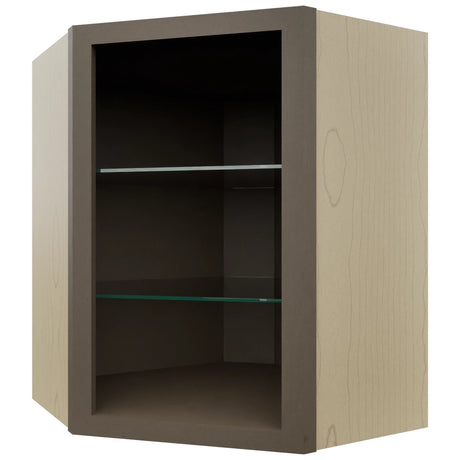 Fabuwood Mocha NDWDC2430 Wall Corner Diagonal No Door Cabinet, Front View