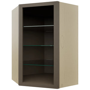Fabuwood Mocha NDWDC2436 Wall Corner Diagonal No Door Cabinet, Front View