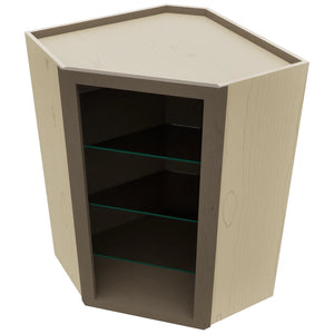 Fabuwood Mocha NDWDC2436 Wall Corner Diagonal No Door Cabinet, Top View