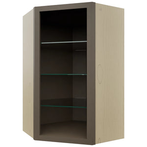Fabuwood Mocha NDWDC2439 Wall Corner Diagonal No Door Cabinet, Front View
