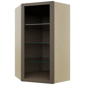 Fabuwood Mocha NDWDC2442 Wall Corner Diagonal No Door Cabinet, Front View