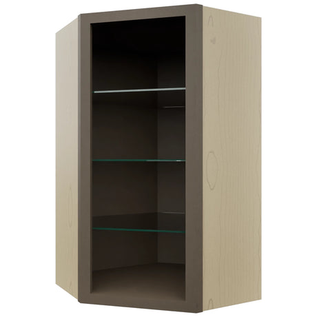 Fabuwood Mocha NDWDC2442 Wall Corner Diagonal No Door Cabinet, Front View