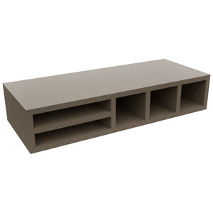 Fabuwood Mocha WO306 Wall Organizer Rack, Front View