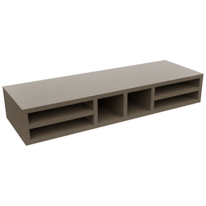 Fabuwood Mocha WO366 Wall Organizer Rack, Front View