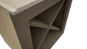 Fabuwood Mocha WR15X15 Wall Wine Rack, Detail View