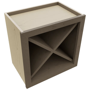 Fabuwood Mocha WR18X18 Wall Wine Rack, Top View