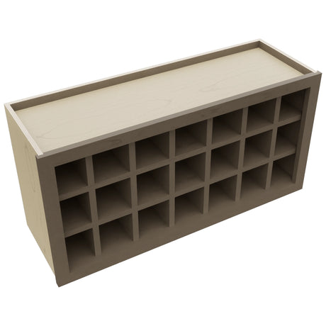Fabuwood Mocha WR3618 Wall Wine Rack, Top View
