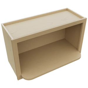 MW3018 ( Wall | Microwave Shelf Cabinet - 3"W X 18"H X 12"D ) | Natural Oak