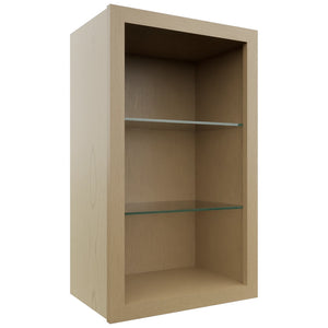 Fabuwood Natural Oak NDW1830 Wall Standard No Door Cabinet, Front View