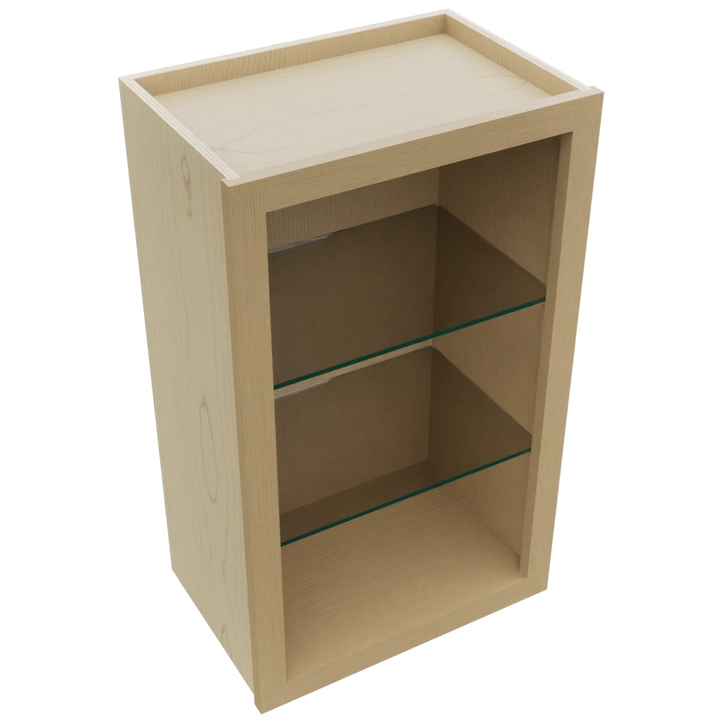 Fabuwood Natural Oak NDW1830 Wall Standard No Door Cabinet, Top View