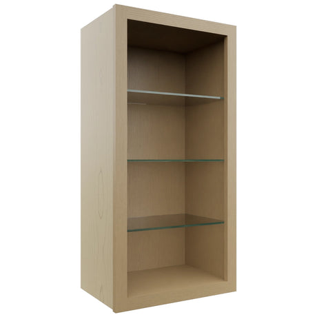 Fabuwood Natural Oak NDW1836 Wall Standard No Door Cabinet, Front View