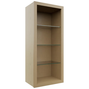 Fabuwood Natural Oak NDW1842 Wall Standard No Door Cabinet, Front View