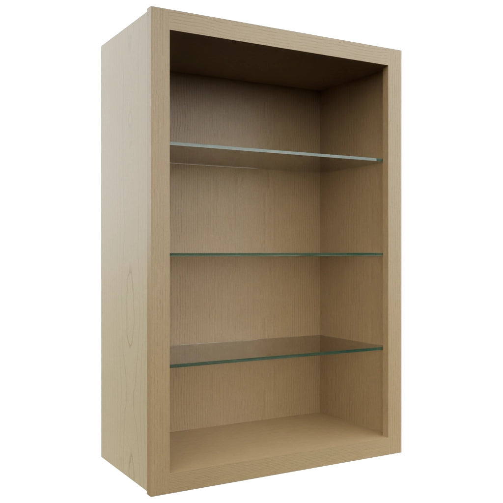 Fabuwood Natural Oak NDW2436 Wall Standard No Door Cabinet, Front View