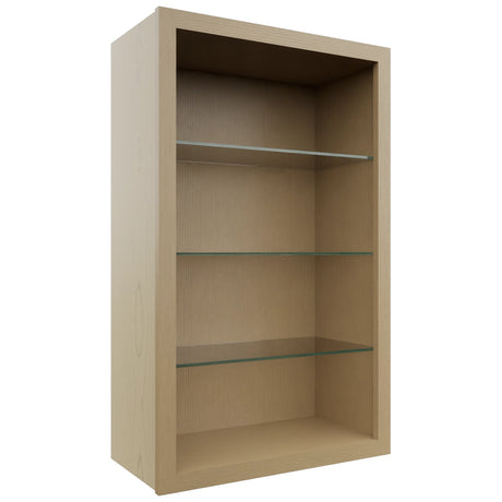 Fabuwood Natural Oak NDW2439 Wall Standard No Door Cabinet, Front View
