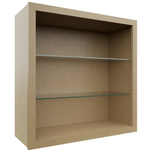 Fabuwood Natural Oak NDW3030 Wall Standard No Door Cabinet, Front View