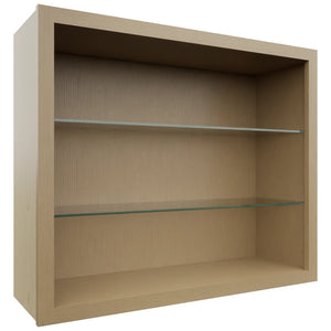 Fabuwood Natural Oak NDW3630 Wall Standard No Door Cabinet, Front View