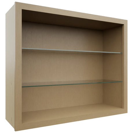 Fabuwood Natural Oak NDW3630 Wall Standard No Door Cabinet, Front View