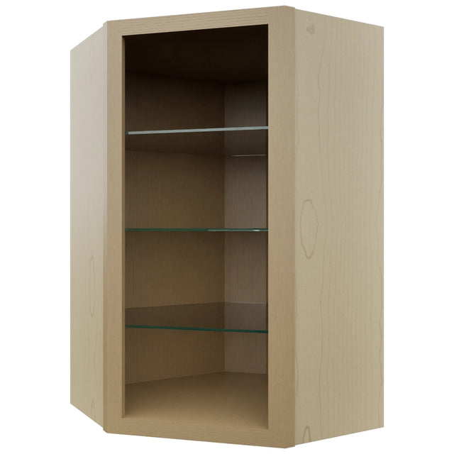Fabuwood Natural Oak NDWDC2439 Wall Corner Diagonal No Door Cabinet, Front View