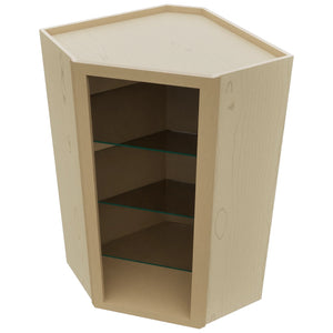 Fabuwood Natural Oak NDWDC2442 Wall Corner Diagonal No Door Cabinet, Top View