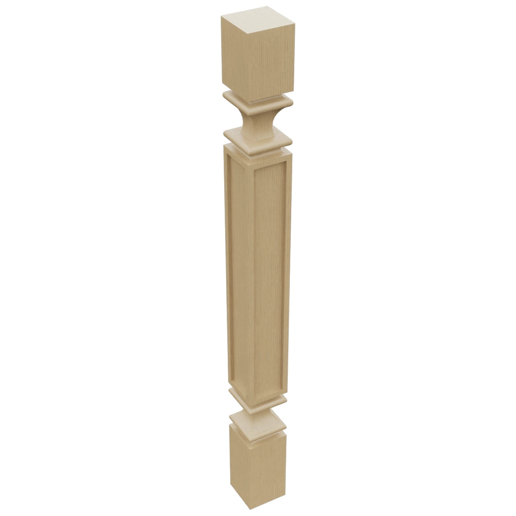 Fabuwood Natural Oak SP3X3 Base Post, Top View