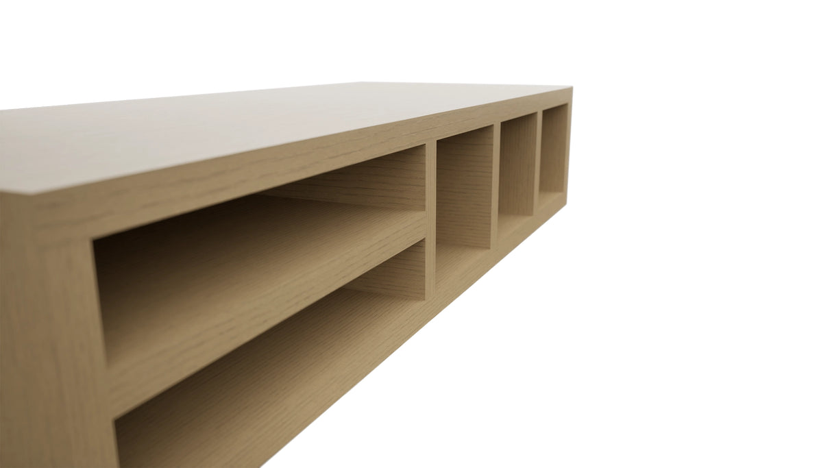 Fabuwood Natural Oak WO306 Wall Organizer Rack, Detail View