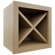 Fabuwood Natural Oak WR15X15 Wall Wine Rack, Front View