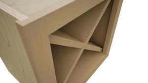 Fabuwood Natural Oak WR15X15 Wall Wine Rack, Detail View