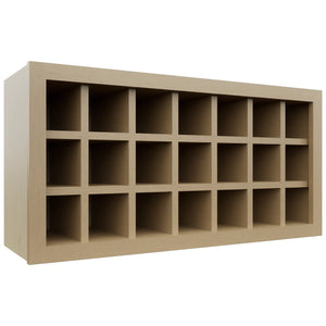 Fabuwood Natural Oak WR3618 Wall Wine Rack, Front View